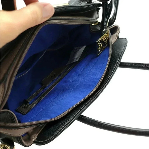 Christian Lacroix Taupe Black Dual Tone Purse Gently Used Adjustable Strap - Picture 4 of 8